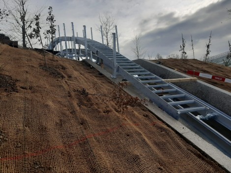Standseilbahn Butzenbüel Stahlrohre Stahlprofile Stahlträger Flachstahl